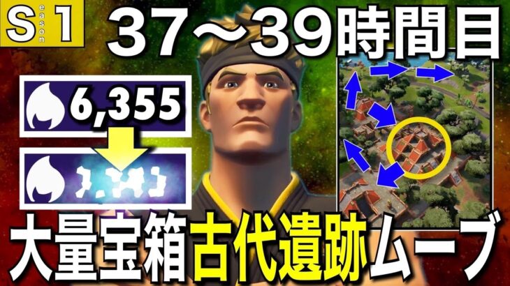 【大量宝箱古代遺跡ムーブ】10000ポイントいくまでソロアリーナを無限周回する男＃13「37〜39時間目」【フォートナイト／Fortnite】