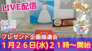 ライブ配信【パンダ先生夫婦でクレーンゲーム】新景品を狙え！クラウドキャッチャーLIVE！初見さん大歓迎！ ワンピース 五等分の花嫁 等