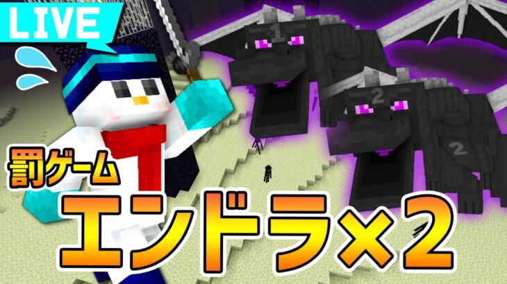 【マイクラ】エンドラ２体倒すまで終われません！【罰ゲーム】