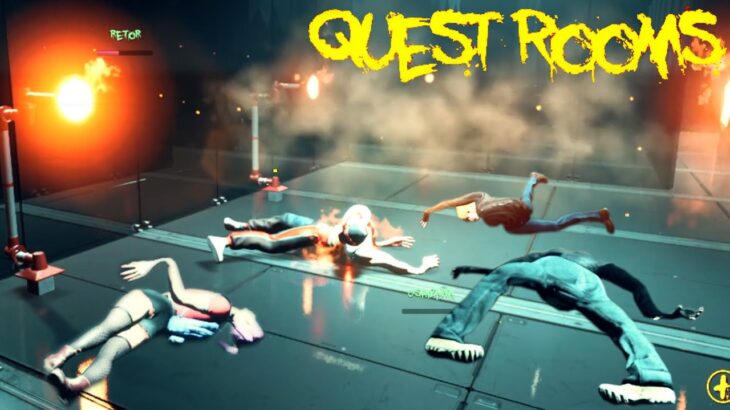 【4人実況】泣いてしまうほど絶叫する即死だらけの笑えるゲーム『 QUEST ROOMS 』