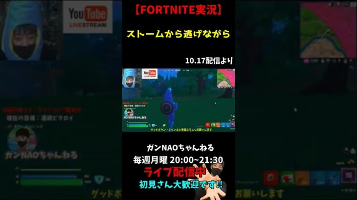 【FORTNITE実況】ストームから逃げながら #Shorts #フォートナイト #ゲーム実況 #fortnite #ライブ配信