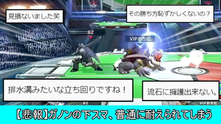 ガノンで下スマ連打してたらクッパのアーマーに耐えられた件について【スマブラSP】