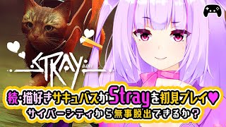 【ゲーム実況】続・猫好きサキュバスがStrayを初見プレイ！～サイバーシティから無事脱出できるか？～【新人Vtuber/夢伽りあん】