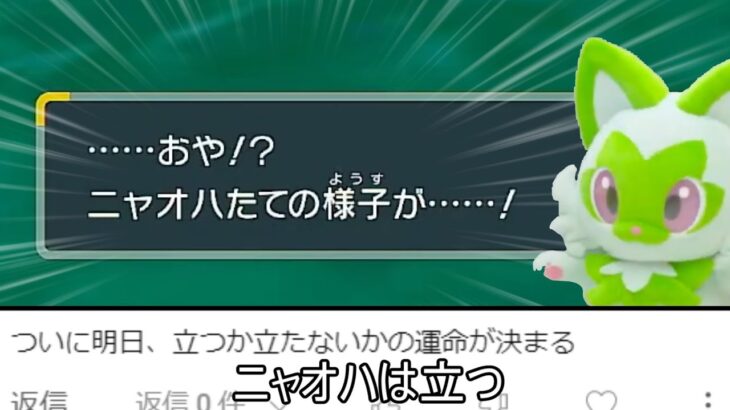 結局ニャオハは立つのか、立たないのか検証した結果ww【ポケモンSV】