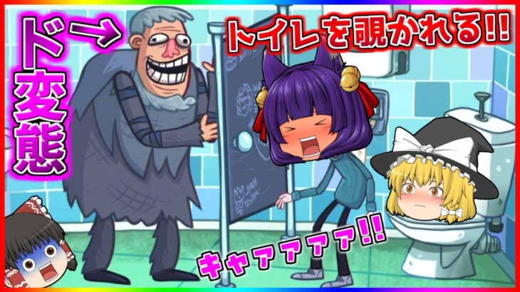 【ゆっくり実況】ゆっくり達がトイレを覗かれた！？最高におバカなゲームで大笑いした…！！【Trollface Quest】