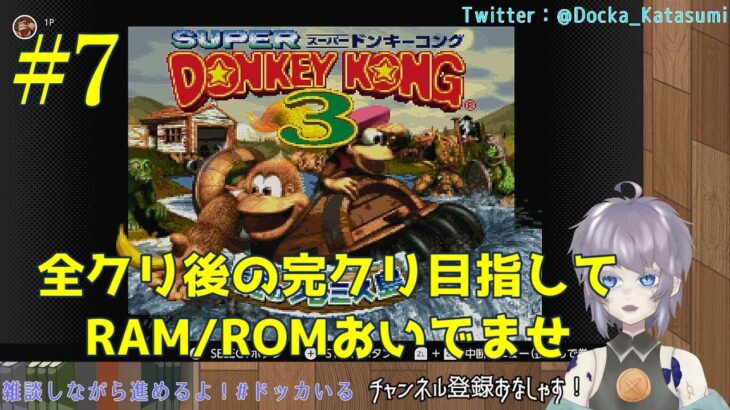 【ゲーム実況】スーパードンキーコング3 謎のクレミス島  #7 片隅野ドッカ