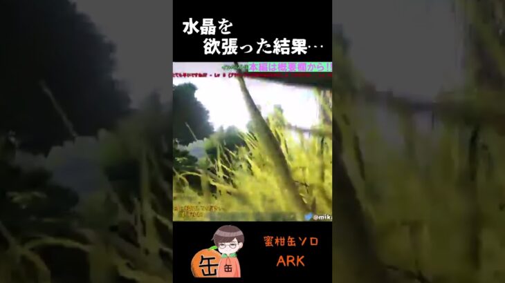 欲張った結果　#蜜柑缶　#ゲーム実況　#ARK　#水晶　#shorts