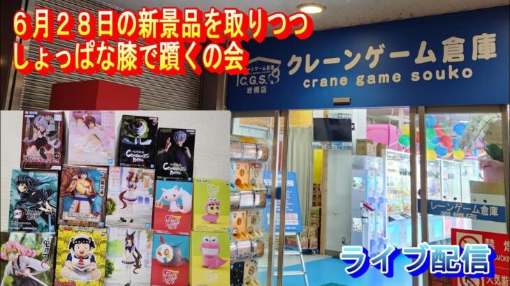 クレーンゲーム倉庫岩槻店でライブ配信34 膝を悪くしたら平行移動する会