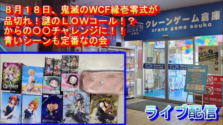 クレーンゲーム倉庫岩槻店でライブ配信61 品切れ多いので少ないのからやっちゃる会