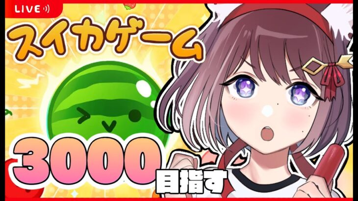 【スイカゲーム】どうしても3000超えたくて・・・#スイカゲーム #ライブ配信 #ゲーム実況 #Vtuber #個人勢