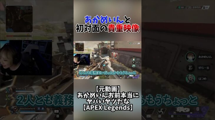 あかめいんと初めて出会った時の貴重映像【APEX Legends】 #はつめ #ゲーム実況 #あかめいん #はつめいん #apex #apex女子