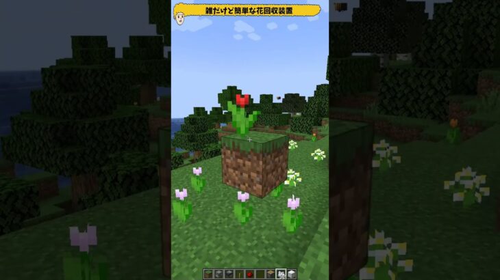 めんどくさがりの為の花回収装置 #minecraft #ゲーム実況 #マイクラ #shorts