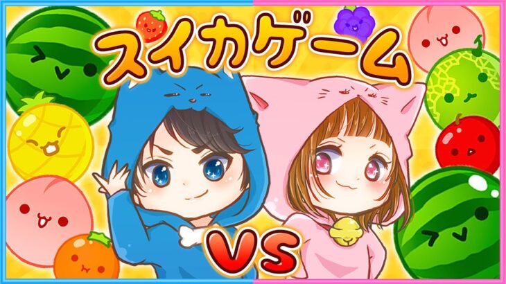 【スイカゲーム】スイカ勝負リベンジ！勝つのはどっち！？🍉🍉🍉【 ちろぴのライブ配信 】