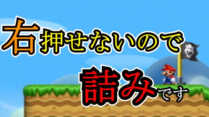 右NGもついに詰み要素か  #マリオ左縛り #ゲーム実況 #スーパーマリオブラザーズWii#縛りプレイ#縛りマリオ