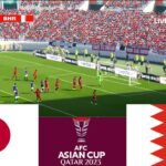 バーレーン対日本ライブ。 2024 AFC アジアカップ フルマッチ – ビデオゲーム シミュレーション