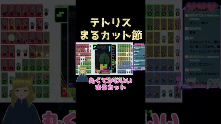 まるカット節【TETRIS99】#tetris99  #まるカット,#まるカットのゲーム実況,#まるカット節,#shorts,#vtuber