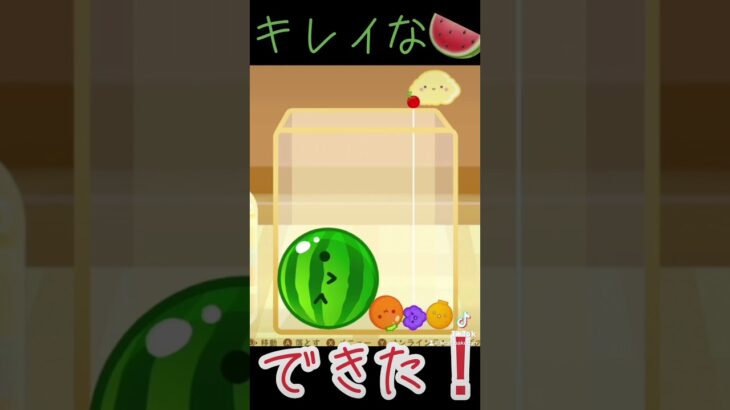 過去一キレイなスイカ出来た🍉 #ゲーム #ゲーム実況 #すいかゲーム #スイカゲーム