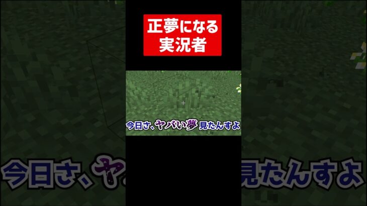 正夢を見る実況者 #実況コント #正夢 #具現化 #ゲーム実況 #コント #minecraft #マイクラ #マイクラ実況 #マインクラフト #shorts