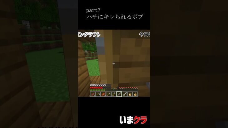 【minecraft】ハチミツ泥棒（その2）#shorts  #マイクラ #モブ #ゲーム実況 #マインクラフト   #minecraft  #初心者 #ハチ