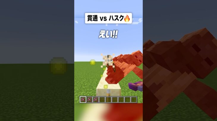 貫通は何体倒せる？？🤯【まいくら・マインクラフト】#shorts #らた #minecraft #ゲーム実況 #まいくら #マイクラ