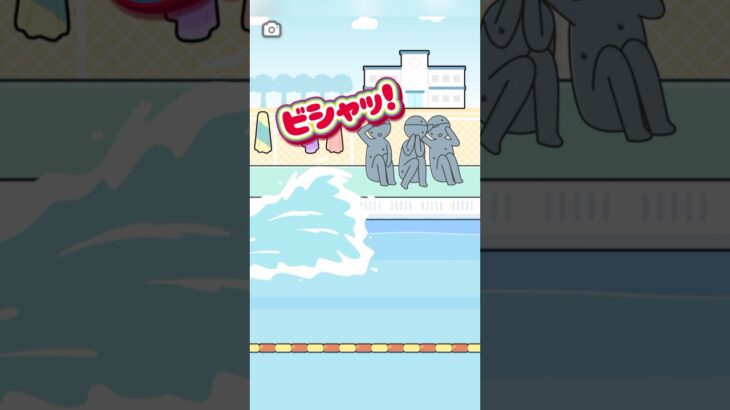 【ロボット中学生】ハンデ付きの水泳 後編 #shorts #games #ゲーム実況