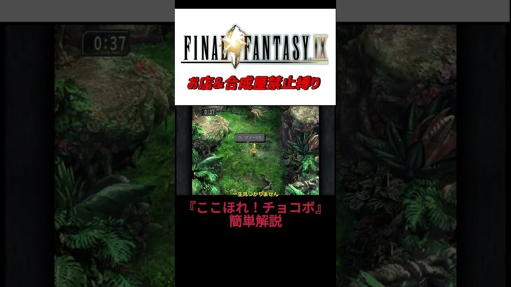 【FF9】ミニゲーム『ここほれ！チョコボ』について解説＃ファイナルファンタジー　＃ゲーム実況　＃ゆっくり実況　＃お店禁止　＃縛りプレイ　＃ffⅨ　＃チョコボの森　＃ここほれ！チョコボ　＃チョコボ