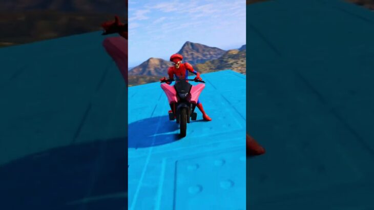 スパイダーマン、100の障害を乗り越える！💥#GTA5 #スパイダーマン #チャレンジ #ゲーム実況