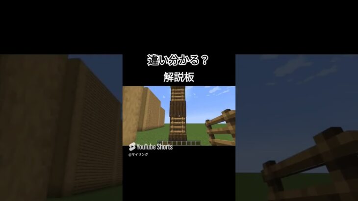(マイクラ)違い分かる？(解説板)#minecraft #マイクラ #マインクラフト #ゲーム実況 #おすすめ #shortvideo #shorts